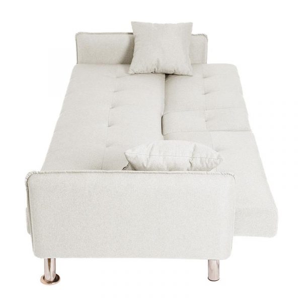SOFA CAMA BLANCO 210X85X80CM MOMI MO1159 - Imagen 5
