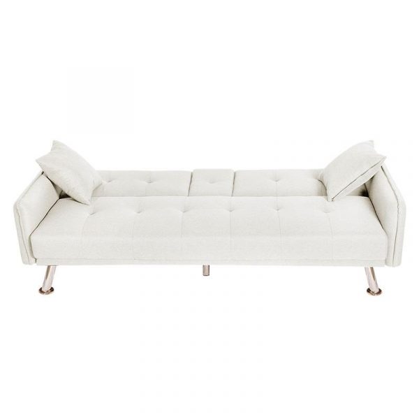 SOFA CAMA BLANCO 210X85X80CM MOMI MO1159 - Imagen 6