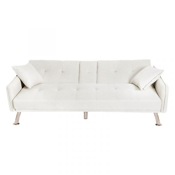 SOFA CAMA BLANCO 210X85X80CM MOMI MO1159 - Imagen 7