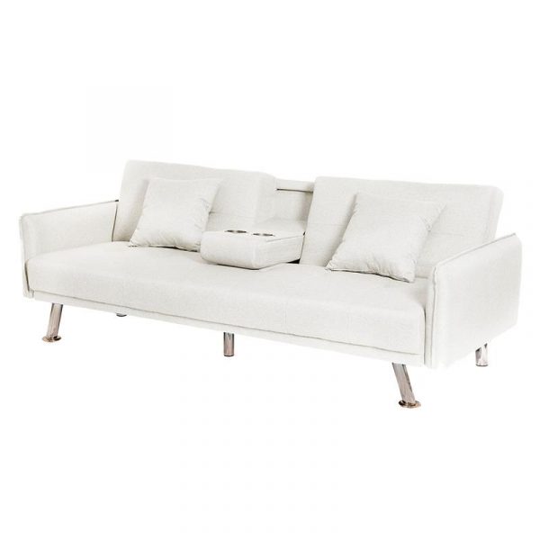 SOFA CAMA BLANCO 210X85X80CM MOMI MO1159