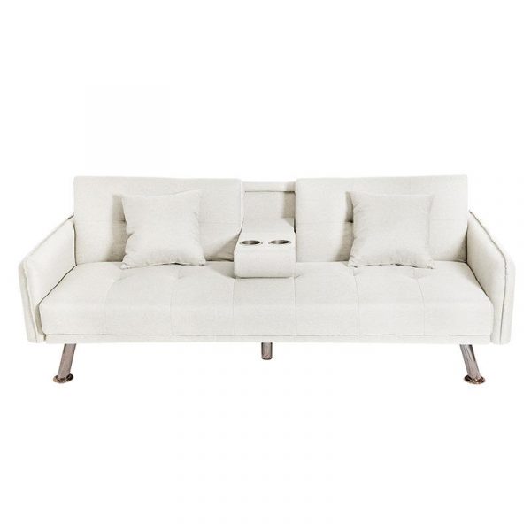 SOFA CAMA BLANCO 210X85X80CM MOMI MO1159 - Imagen 8