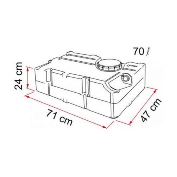 DEPOSITO DE AGUA TANK 70L FIAMMA 220185 - Imagen 2