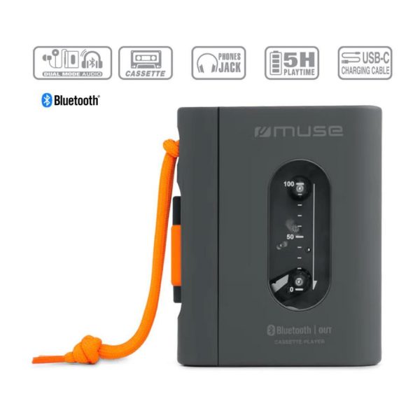 WALKMAN CON BLUETOOTH RECARGABLE USB-C MUSE M132WM - Imagen 2