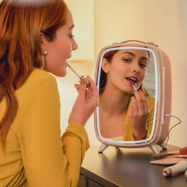 NEVERA COSMETICOS 6L BAMBA COOLINGBEAUTY 6000 MIRROR ROSE CECOTEC 04442 - Imagen 2