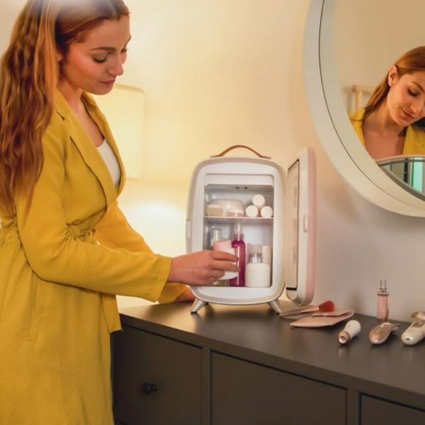 NEVERA COSMETICOS 6L BAMBA COOLINGBEAUTY 6000 MIRROR ROSE CECOTEC 04442 - Imagen 3