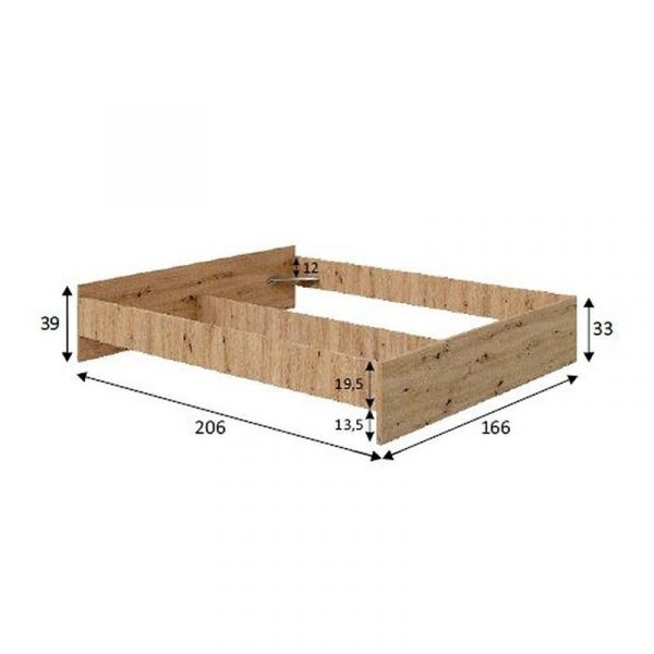 CAMA 160X200CM ROBLE NODI MOMI 006084W - Imagen 3