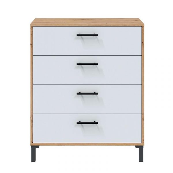 COMODA 4 CAJONES 78X94X40CM R. NODI/BL. ARTIK MOMI 0T7824W - Imagen 2