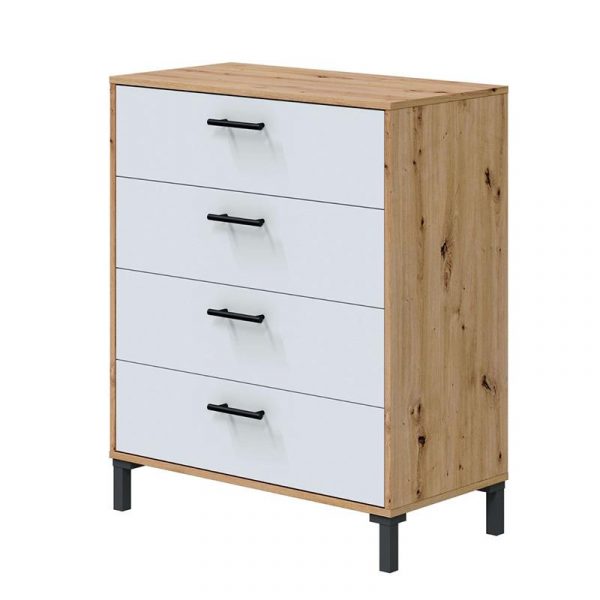 COMODA 4 CAJONES 78X94X40CM R. NODI/BL. ARTIK MOMI 0T7824W
