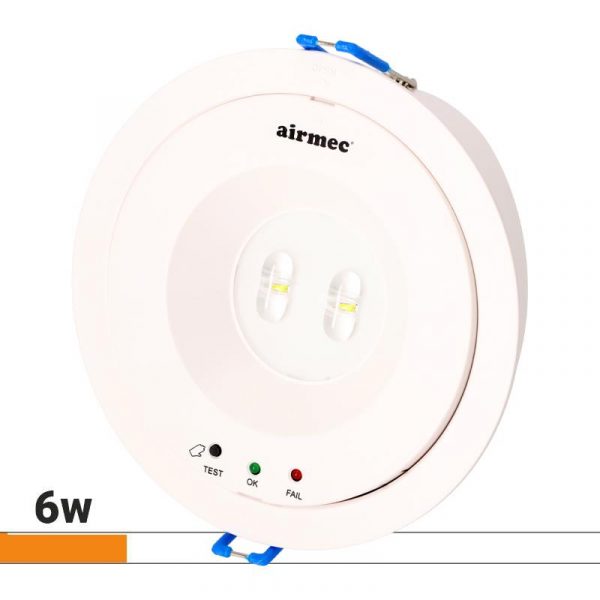 LUZ LED EMERGENCIA EMPOTRABLE/SUPERFICIE 6W 250 LUMENS AIRMEC AM131529