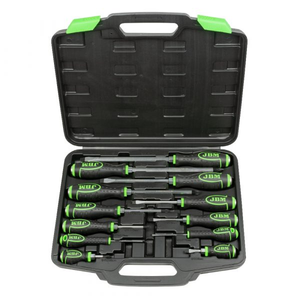 MALETIN JUEGO DESTORNILLADORES GOLPEO CON PUNTA IMANTADA JBM 659106
