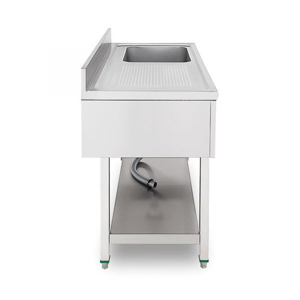 FREGADERO INDUSTRIAL CON ESTANTE DERECHA 1400X700X850MM LARRYHOUSE LH2190 - Imagen 5