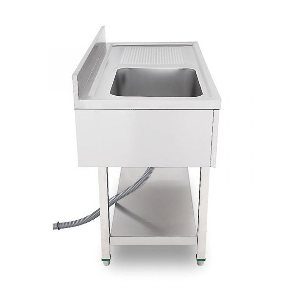 FREGADERO INDUSTRIAL CON ESTANTE IZQUIERDA 1400X700X850MM LARRYHOUSE LH2189 - Imagen 2