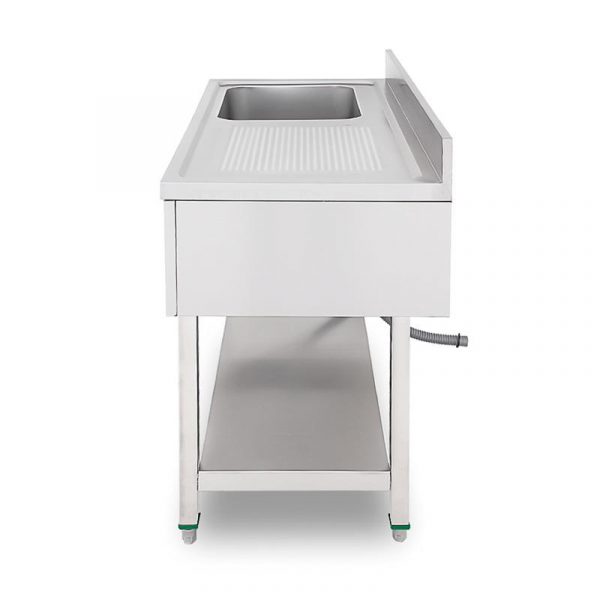 FREGADERO INDUSTRIAL CON ESTANTE IZQUIERDA 1400X700X850MM LARRYHOUSE LH2189 - Imagen 4