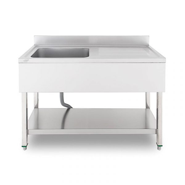 FREGADERO INDUSTRIAL CON ESTANTE IZQUIERDA 1400X700X850MM LARRYHOUSE LH2189 - Imagen 5