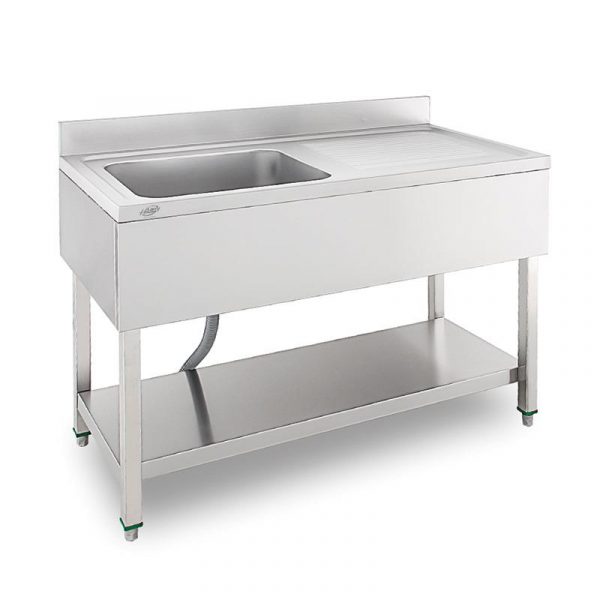 FREGADERO INDUSTRIAL CON ESTANTE IZQUIERDA 1400X700X850MM LARRYHOUSE LH2189