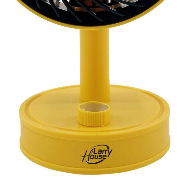 VENTILADOR PORTATIL DE BATERIA AMARILLO 5" LARRYHOUSE LH2201 - Imagen 2