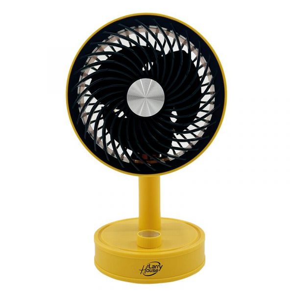 VENTILADOR PORTATIL DE BATERIA AMARILLO 5" LARRYHOUSE LH2201