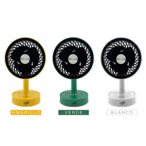 VENTILADOR PORTATIL DE BATERIA BLANCO 5" LARRYHOUSE LH2199 - Imagen 3