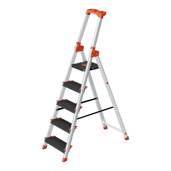 ESCALERA REFORZADA 5 PELDAÑOS 12CM 150KG BRONCO 21-015