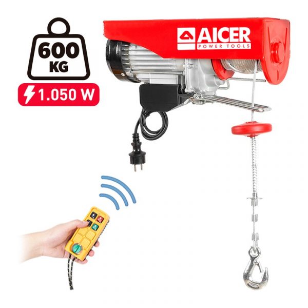 ELEVADOR ELECTRICO MANDO A DISTANCIA 1.050W 300-600KGS AICER AC1766