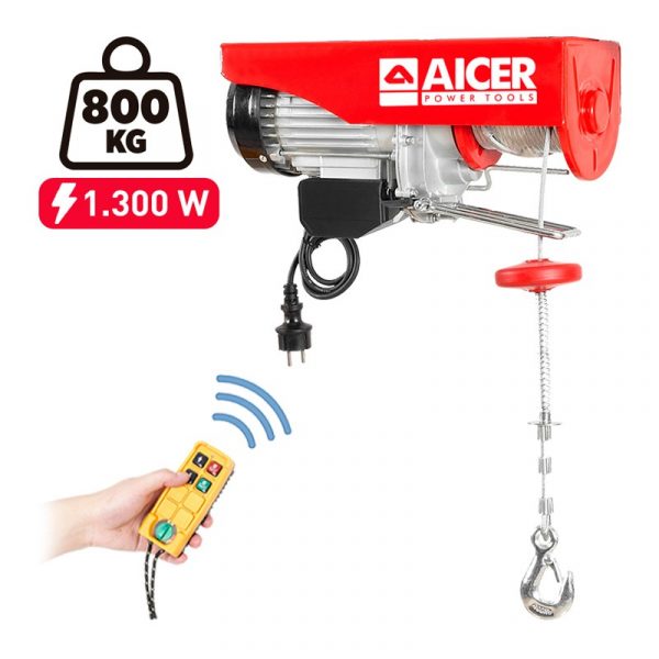 ELEVADOR ELECTRICO MANDO A DISTANCIA 1.300W 400-800KGS AICER AC1767