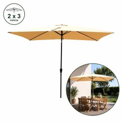 PARASOL BEIGE INCLINABLE 2X3 METROS DONNA GARDEN DG1406