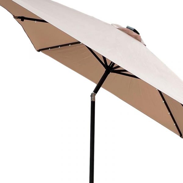 PARASOL BEIGE INCLINABLE LUCES LED 2X3 METROS DONNA GARDEN DG1404 - Imagen 3