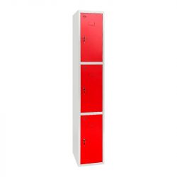 TAQUILLA METALICA 3 PUERTAS ROJA 1800X300X500MM AIRMEC AM131565