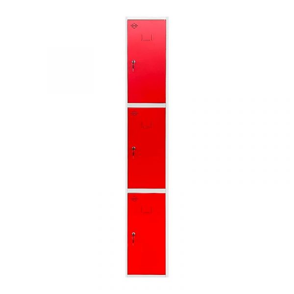 TAQUILLA METALICA 3 PUERTAS ROJA 1800X300X500MM AIRMEC AM131565 - Imagen 6