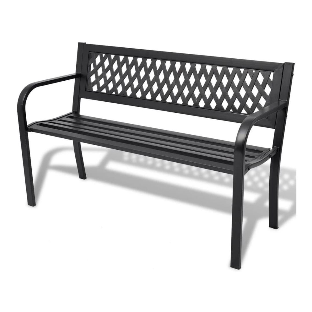 BANCO JARDIN 119X75CM ACERO NEGRO YA3000010 PROMO 813997 - Imagen 4