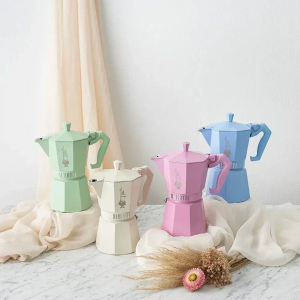 CAFETERA 3 TAZA MOKA EXCLUSIVE LIGHT BLUE BIALETTI 10007559 - Imagen 2