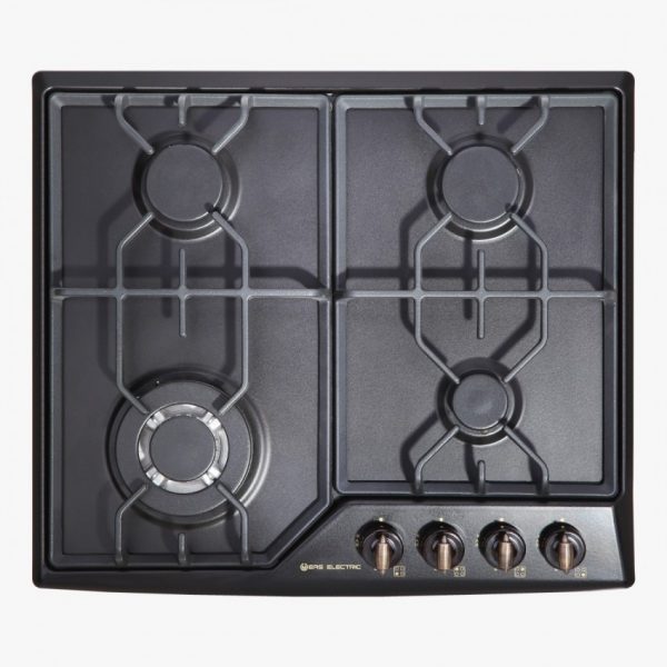 PLACA DE GAS RUSTICA NEGRA 4 FUEGOS EAS ELECTRIC EMH46RN