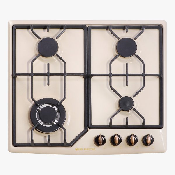 PLACA DE GAS RUSTICA CREMA 4 FUEGOS EAS ELECTRIC EMH46RC