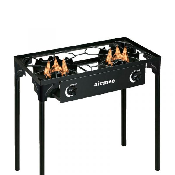 FOGON DE GAS CON PATAS 2 FUEGOS AIRMEC AM131576 - Imagen 2