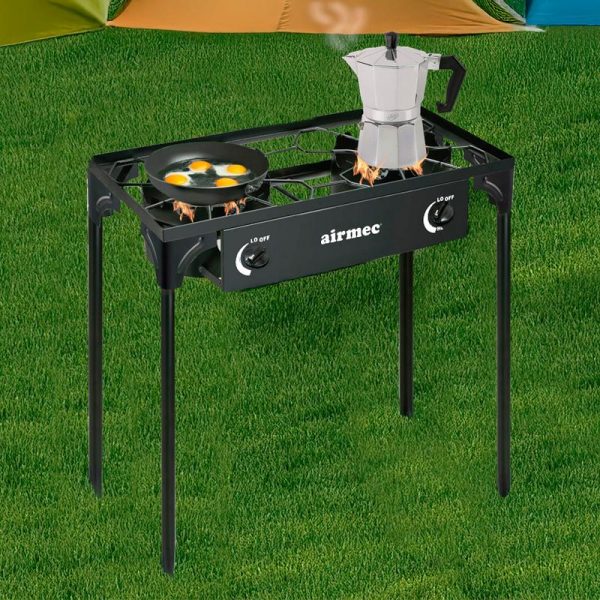 FOGON DE GAS CON PATAS 2 FUEGOS AIRMEC AM131576 - Imagen 3