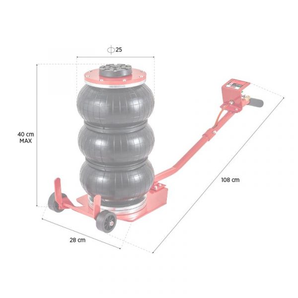 GATO NEUMATICO 3TON FARGO TOOLS FT1206 - Imagen 4