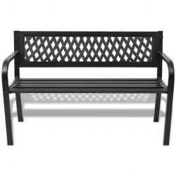 BANCO JARDIN 119X75CM ACERO NEGRO YA3000010 PROMO 813997
