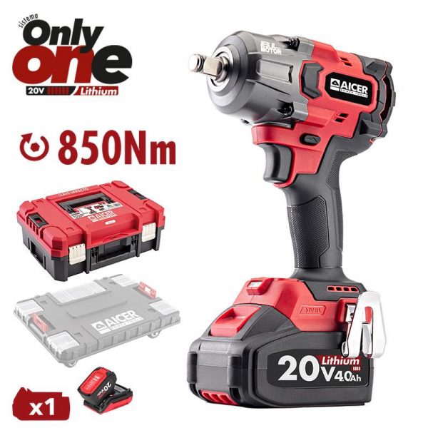 LLAVE IMPACTO 20V 850NM ONLY ONE (1X 4.0AH) AICER AC1773