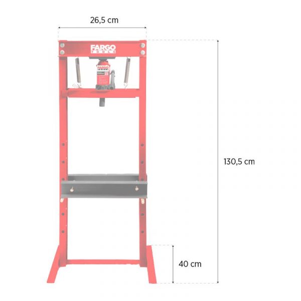 PRENSA HIDRAULICA 20 TON FARGO TOOLS FT1190 - Imagen 4