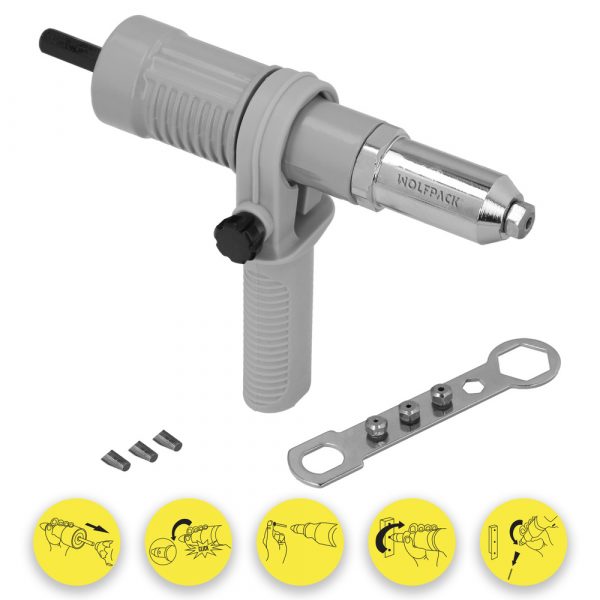 KIT REMACHADORA PARA TALADRO WOLFPACK 02320163