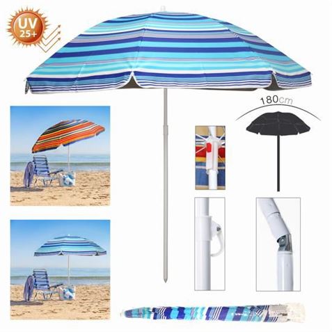 SOMBRILLA PARASOL 180CM PROTECCION UV25 18049 SOMBRILLAS PARA LA PLAYA
