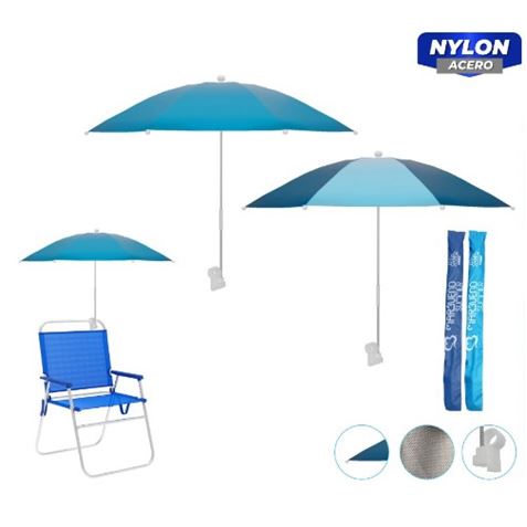 SOMBRILLA PARA SILLA O TUMBONA 100CM AZUL/TURQUESA 10469 SOMBRILLAS PARA SILLAS TUMBONAS