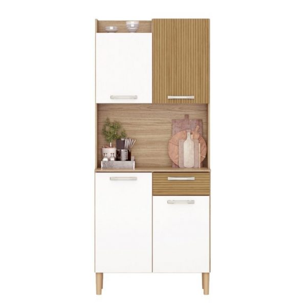 MUEBLE AUXILIAR COCINA  4 PUERTAS 1 CAJON ROBLE-BLANCO EGAH0326VB - Imagen 2