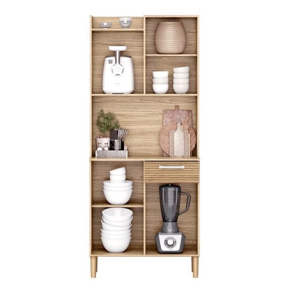 MUEBLE AUXILIAR COCINA  4 PUERTAS 1 CAJON ROBLE-BLANCO EGAH0326VB - Imagen 3
