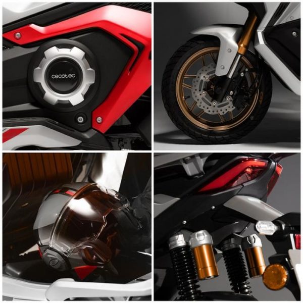 MOTO ELECTRICA 17000W VULCANO HASTA 151KM BLANCO NIEBLA/ROJO CECOTEC 04893 - Imagen 6
