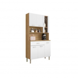 MUEBLE AUXILIAR COCINA 6 PUERTAS 1 CAJON ROBLE-BLANCO EGAH0329RB