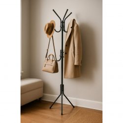 PERCHERO DE PIE METAL NEGRO EGVA0045NE