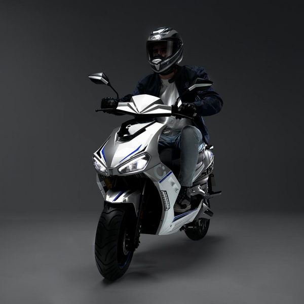 MOTO ELECTRICA 5760W SHARK RS HASTA 110KM PLATA/AZUL CECOTEC 04890 - Imagen 4