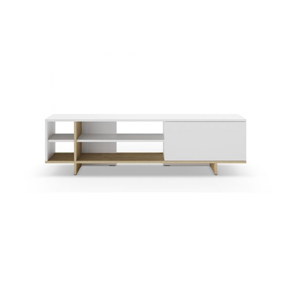 MUEBLE TV 1P 4H CEQUOIA BLANCO/ROBLE MEC17126 - Imagen 4