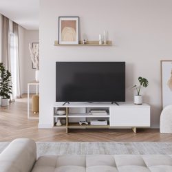 MUEBLE TV 1P 4H CEQUOIA BLANCO/ROBLE MEC17126